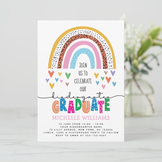 幼稚園卒園写真 招待状 (スタンド正面)