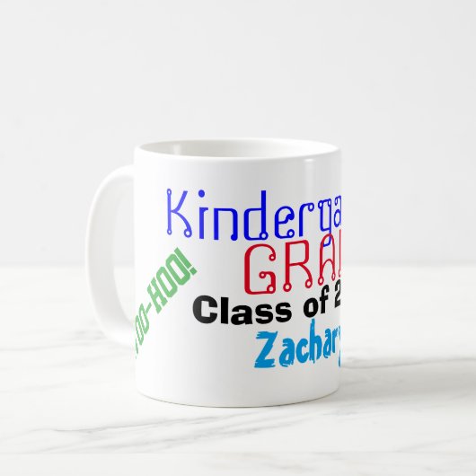 幼稚園卒園学年号 コーヒーマグカップ (正面左)