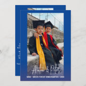 幼稚園卒園式お知らせ写真カード 招待状 (正面/裏面)