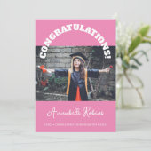 幼稚園卒園式お知らせ写真カード 招待状 (スタンド正面)