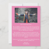 幼稚園卒園式お知らせ写真カード 招待状 (裏面)