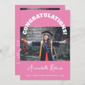 幼稚園卒園式お知らせ写真カード 招待状 (正面/裏面)