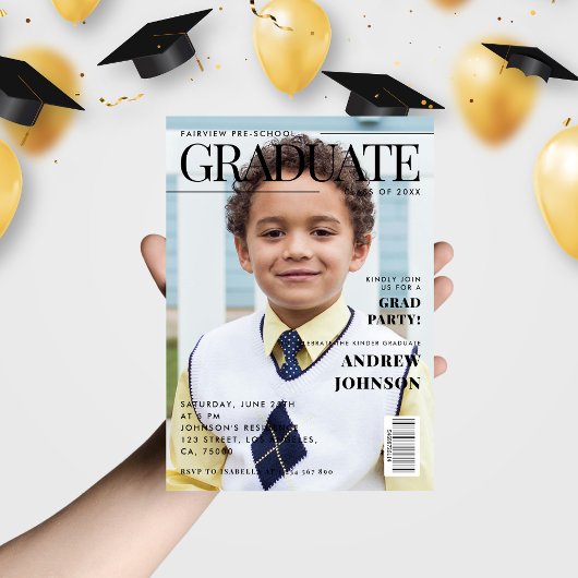 幼稚園卒園式雑誌の表紙 招待状