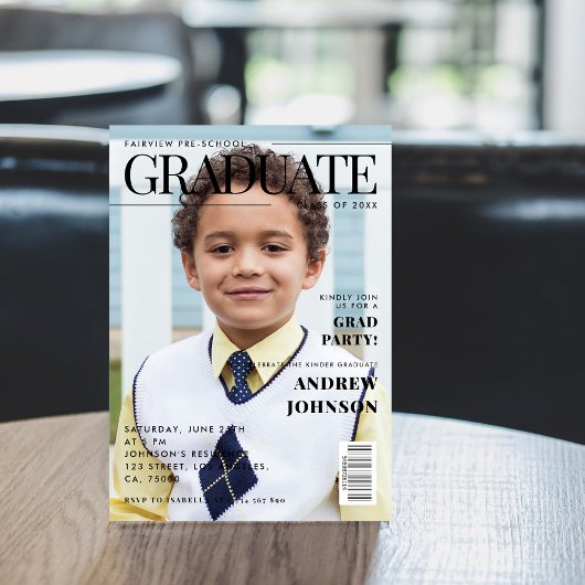 幼稚園卒園式雑誌の表紙 招待状