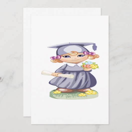 幼稚園卒園式 招待状 (正面/裏面)