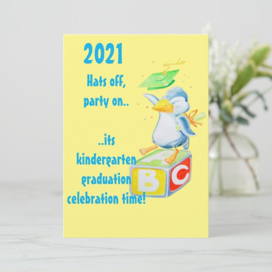 幼稚園卒園挨拶カード カード (スタンド正面)