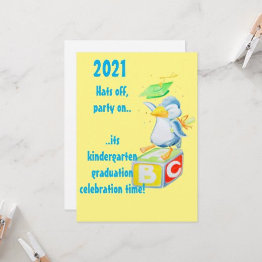 幼稚園卒園挨拶カード カード (正面/裏面インサイチュ)