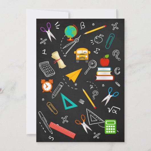 幼稚園卒園用黒板 招待状 (裏面)