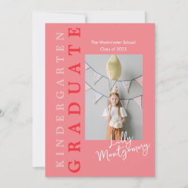 幼稚園卒園記念カード 5枚の写真付き 招待状