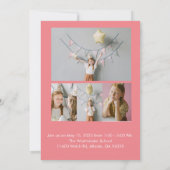 幼稚園卒園記念カード 5枚の写真付き 招待状 (裏面)