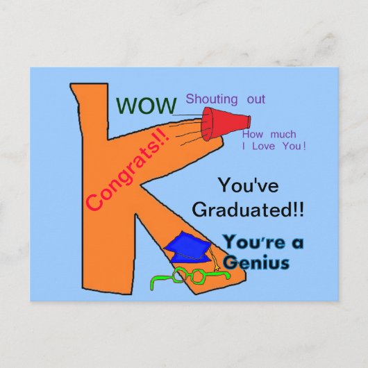 幼稚園卒業おめでとうカード ポストカード (正面)