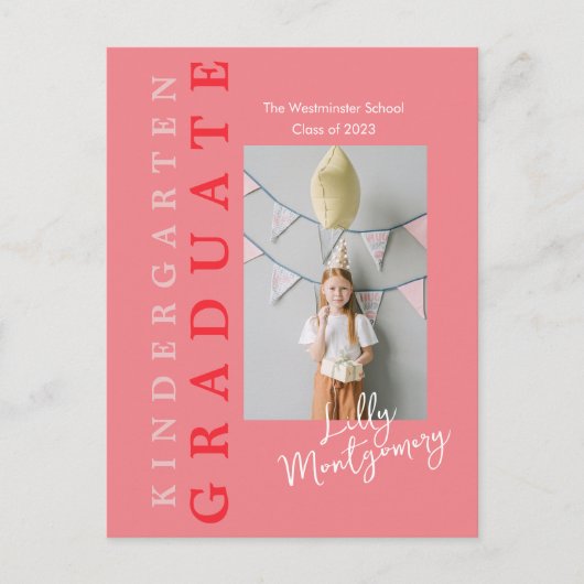 幼稚園卒業はがき5枚 ポストカード (正面)