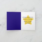 幼稚園卒業カード – ロケットベアデザイン カード (内部)