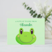 幼稚園卒業グリーンカエル サンキューカード (スタンド正面)