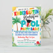 幼稚園卒業プールパーティの招待状 招待状 (スタンド正面)