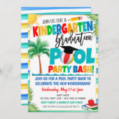 幼稚園卒業プールパーティの招待状 招待状 (正面/裏面)