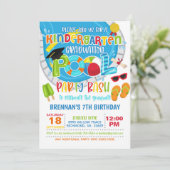 幼稚園卒業プールパーティー- Boy W 招待状 (スタンド正面)