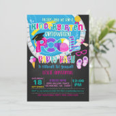 幼稚園卒業プールパーティー- Girl Blk 招待状 (スタンド正面)