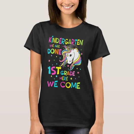 幼稚園卒業マジカルユニコーン子供へB Tシャツ (正面)