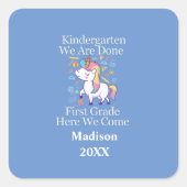 幼稚園卒業一年生ユニコーン スクエアシール (正面)