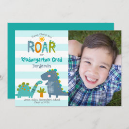 幼稚園卒業写真恐竜の少年かわいい 招待状