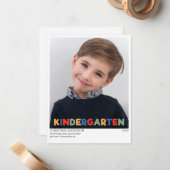 幼稚園卒業式パーティー招待状 ノートカード (正面/裏面インサイチュ)