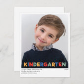 幼稚園卒業式パーティー招待状 ノートカード (正面/裏面)