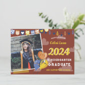 幼稚園卒業招待状（写真あり） 招待状 (スタンド正面)