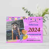 幼稚園卒業招待状(写真あり) 招待状 (スタンド正面)