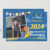 幼稚園卒業招待状（写真あり） 招待状 (正面/裏面)