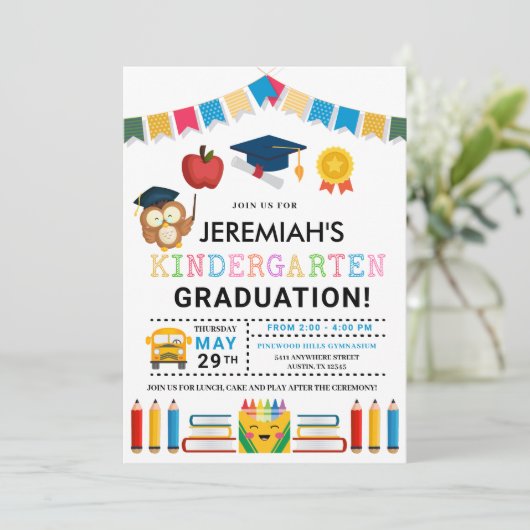 幼稚園卒業招待状 招待状 (スタンド正面)