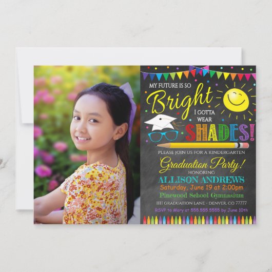 幼稚園卒業招待状 招待状 (正面)