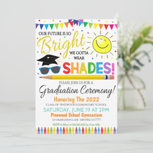 幼稚園卒業招待状 招待状 (スタンド正面)