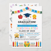 幼稚園卒業招待状 招待状 (正面/裏面)