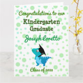 幼稚園卒業祝いジュラシック カード (黄色い花)