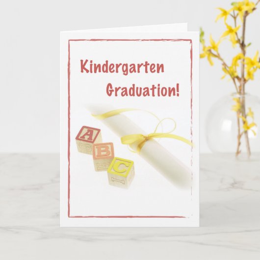 幼稚園卒業 カード (黄色い花)