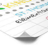 幼稚園名の最初の日詳細年齢 ポスター (角)