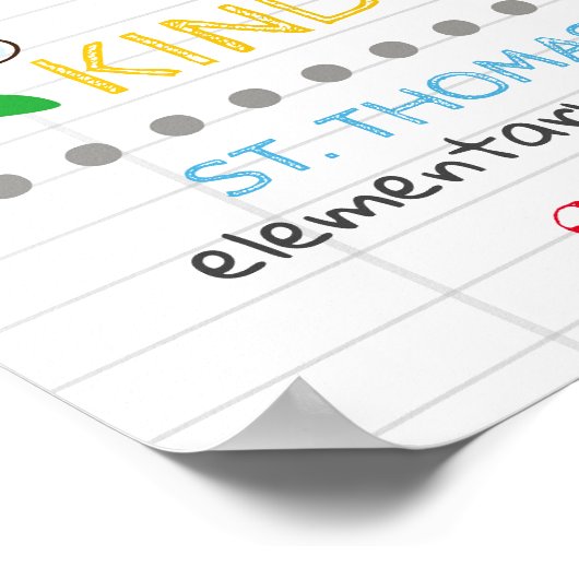 幼稚園名の最初の日詳細年齢 ポスター (角)