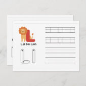 幼稚園向け手書きフラッシュカード | L,M | ポストカード (正面/裏面)