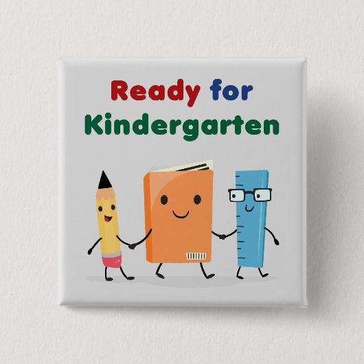 幼稚園向け教科書かわいい 缶バッジ (正面)