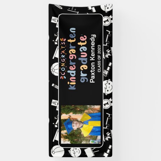 幼稚園大学院幼稚園卒業写真 横断幕 (縦)