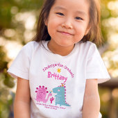 幼稚園女子卒業恐竜名前をカスタムする Tシャツ