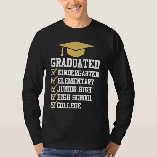 幼稚園小中学校を卒業 Tシャツ (正面)