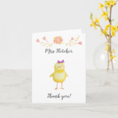 幼稚園小学校先生感謝していあなた カード (黄色い花)