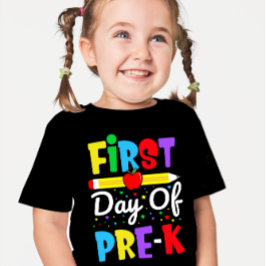幼稚園年少組の初日 レインボー 幼稚園児 Tシャツ