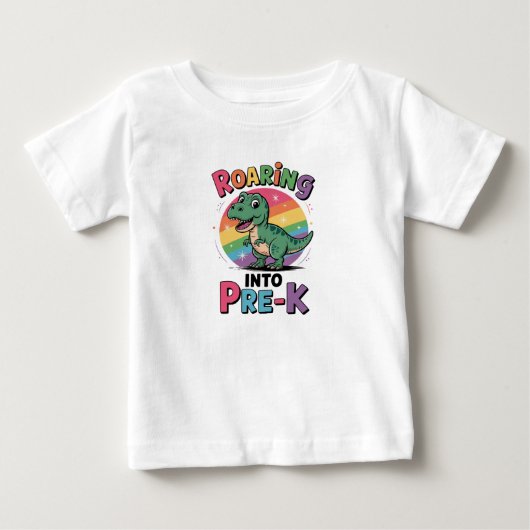 幼稚園年少組の初登園 ベビーTシャツ (正面)