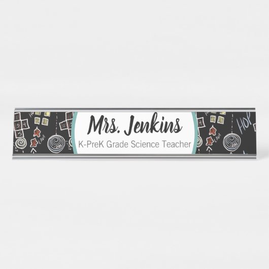  幼稚園幼稚園先生シャルボード  デスクネームプレート (正面)