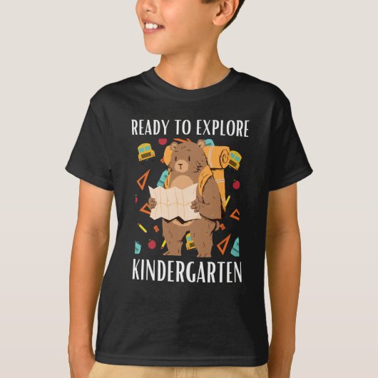 幼稚園探検の準備完了 Tシャツ (正面)