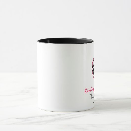 幼稚園教師のマグ-シマウマのプリントApple マグカップ (中央)