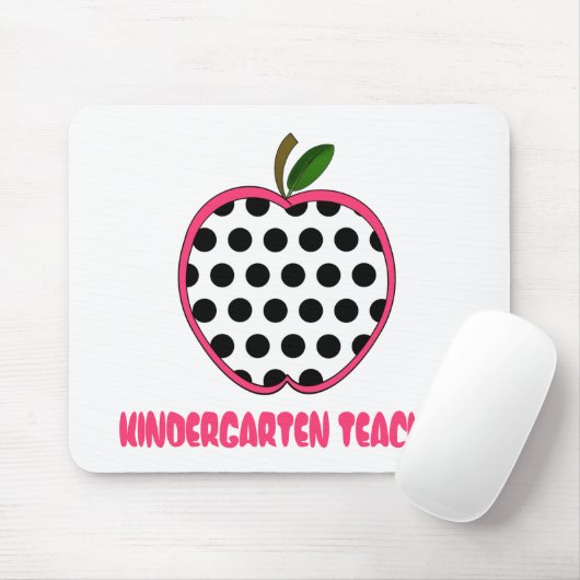 幼稚園教師の水玉模様Apple マウスパッド (マウス)